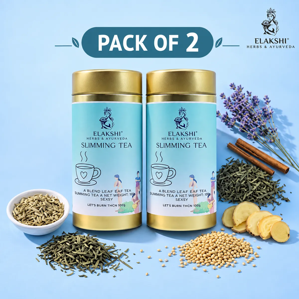 Slimming Tea Green Tea With Blue Chamomile & Mint - BOGO 50 Tea Bags